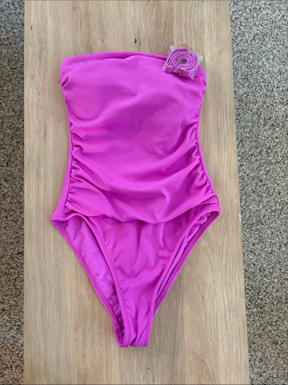 Women’s  Strapless One-Piece Swimsuit in Bright Pink